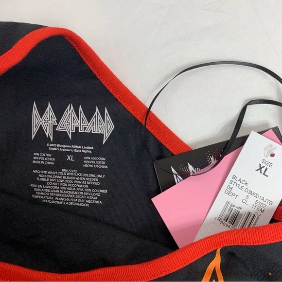 Def Leppard Cheetah Graphic One Shoulder Tee Various Sizes New With Tags - Picture 11 of 11